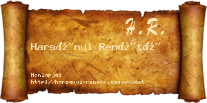 Harsányi Renátó névjegykártya